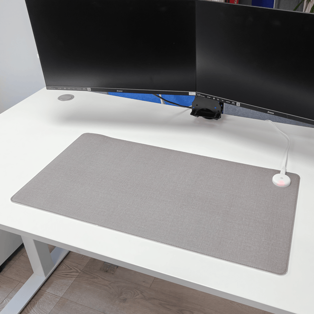 Verwarmde bureaulegger 80 x 40 cm - Grijs - Verwarminghandel