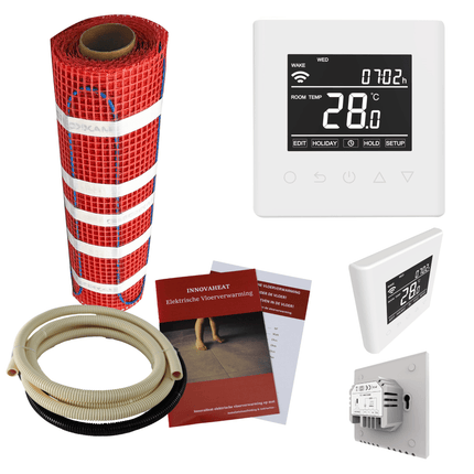 Elektrische vloerverwarming 200 Watt/m² complete set - Mat 1 m² | 200 watt - Verwarminghandel