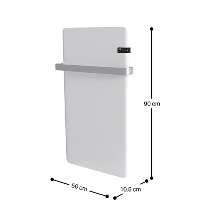 Infrarood Paneel Sorrento voor Badkamer - Handdoekbeugels & Wifi - 500 watt - Verwarminghandel