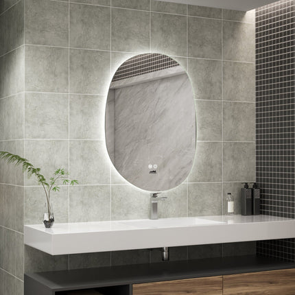 Moderne Badkamer Spiegel "Bardosu" - 80 x 60 cm - LED & Anti - condens - Verwarminghandel