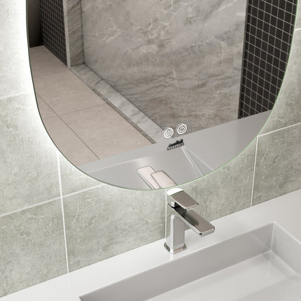 Moderne Badkamer Spiegel "Bardosu" - 80 x 60 cm - LED & Anti - condens - Verwarminghandel