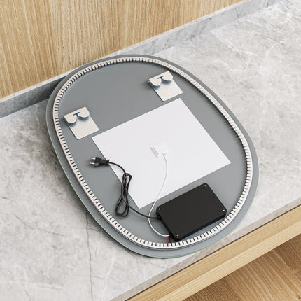 Moderne Badkamer Spiegel "Bardosu" - 80 x 60 cm - LED & Anti - condens - Verwarminghandel