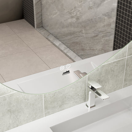 Moderne Badkamer Spiegel "Sassari" - 75 x 120 cm - LED & Anti - condens - Verwarminghandel
