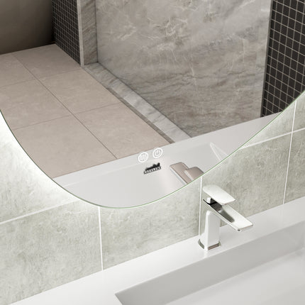 Moderne Badkamer Spiegel "Sassari" - 60 x 90 cm - LED & Anti - condens - Verwarminghandel