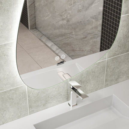 Moderne Badkamer Spiegel "Monti" - 90 x 60 cm - LED & Anti - condens - Verwarminghandel