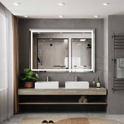 Moderne Badkamer Spiegel "Ottana" - 80 x 120 cm - LED & Anti - condens - Verwarminghandel
