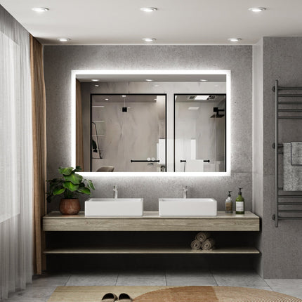 Moderne Badkamer Spiegel "Oristano" - 80 x 120 cm - LED & Anti - condens - Verwarminghandel