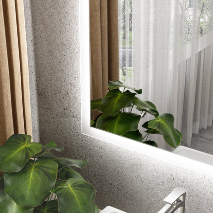 Moderne Badkamer Spiegel "Oristano" - 80 x 120 cm - LED & Anti - condens - Verwarminghandel