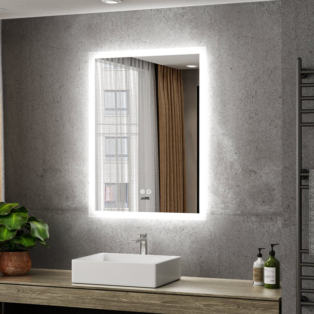 Moderne Badkamer Spiegel "Oristano" - 80 x 60 cm - LED & Anti - condens - Verwarminghandel