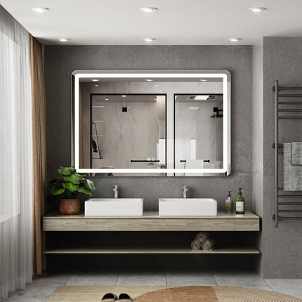 Moderne Badkamer Spiegel "Bosa" - 80 x 120 cm - LED & Anti-condens - Verwarminghandel