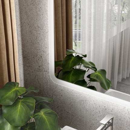 Moderne Badkamer Spiegel "Alghero" - 80 x 120 cm - LED & Anti - condens - Verwarminghandel