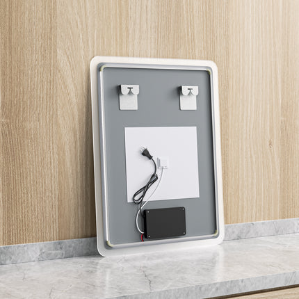 Moderne Badkamer Spiegel "Alghero" - 80 x 60 cm - LED & Anti - condens - Verwarminghandel