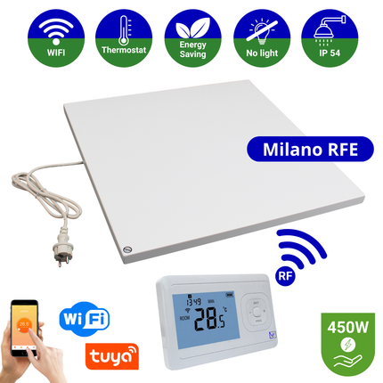 Infrarood Paneel Milano RFE - Draadloze thermostaat - 60 x 60 cm - 450 Watt
