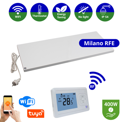 Infrarood Paneel Milano RFE - Draadloze thermostaat - 30 x 100 cm - 400 Watt