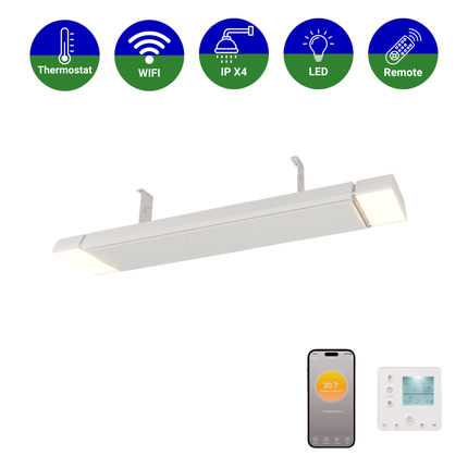 Smart HeatBar Infrarood straler - Ostuni LED - 1000 Watt - Verwarminghandel