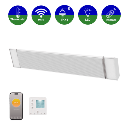 Smart HeatBar Infrarood straler - Ostuni LED - 2400 Watt - Verwarminghandel