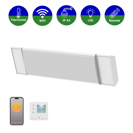 Smart HeatBar Infrarood straler - Ostuni LED - 1000 Watt - Verwarminghandel