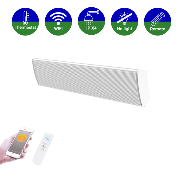 Smart HeatBar Infrarood straler - Ostuni - 1000 Watt - Verwarminghandel