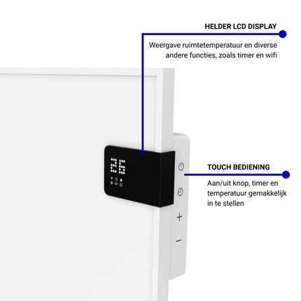 Infrarood Paneel Superia V3 - Wand of vrijstaand - 50 x 90 cm - 450 Watt - Verwarminghandel