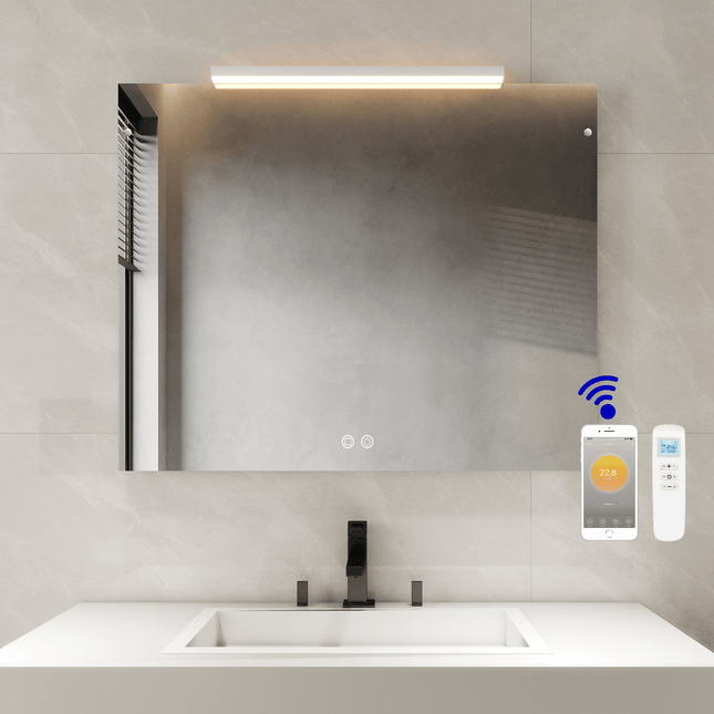 Infrarood Paneel Spiegel - Palermo LED - 80 x 100 cm - 750 Watt - Thermostaat & Wifi - Verwarminghandel