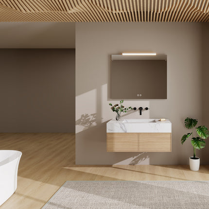 Infrarood Paneel Spiegel - Palermo LED - 80 x 100 cm - 750 Watt - Thermostaat & Wifi - Verwarminghandel