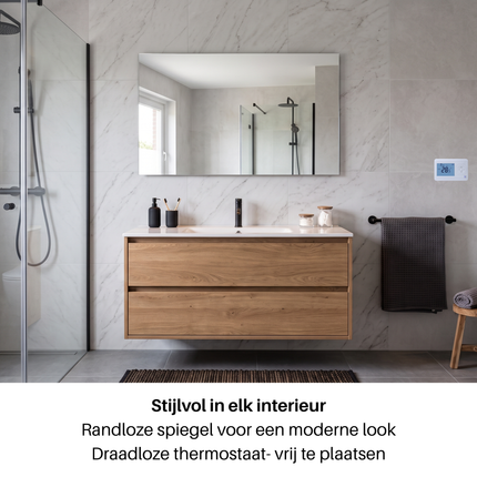 Infrarood Spiegel Palermo RFE - Draadloze thermostaat - 60 x 100 cm - 580 Watt