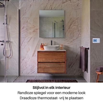 Infrarood Spiegel Palermo RFE - Draadloze thermostaat - 60 x 80 cm - 450 Watt