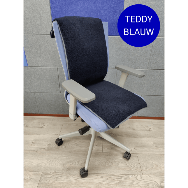 Regelbare stoel verwarmer "Vulcano" - Teddy Donkerblauw - 40 x 120 cm (100 Watt) - Verwarminghandel