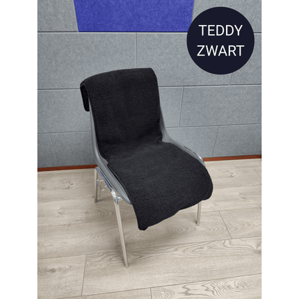 Regelbare stoel verwarmer "Vulcano" - Teddy Black - 40 x 120 cm (100 Watt) - Verwarminghandel