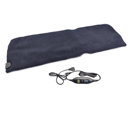 Regelbare stoel verwarmer "Vulcano" - Teddy Donkerblauw - 40 x 120 cm (100 Watt) - Verwarminghandel