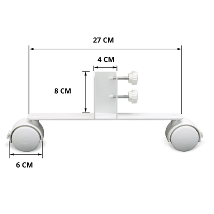 Standconsole set met wielen voor infrarood panelen