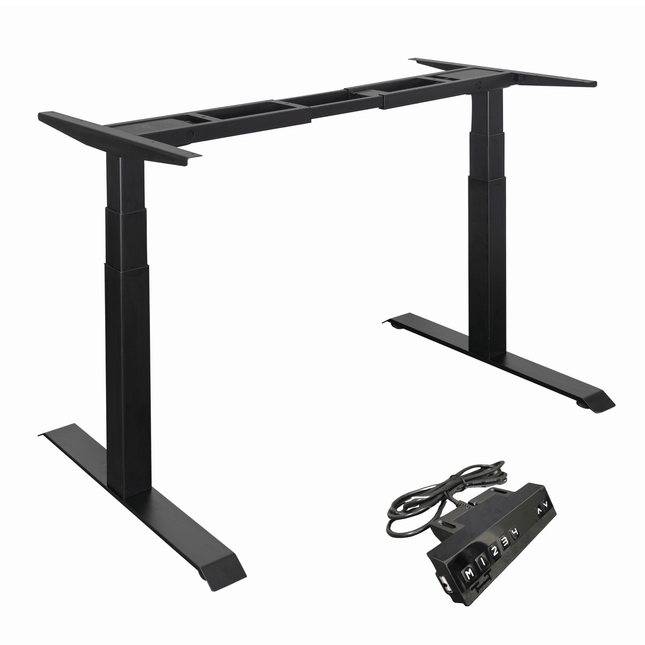 Elektrisch verstelbaar zit - sta bureau frame 200 x 80 cm - Zwart - Verwarminghandel