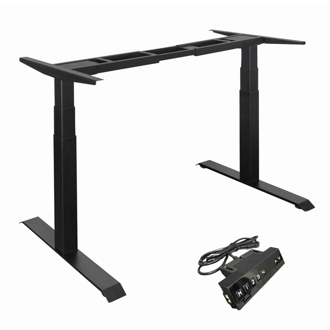 Elektrisch verstelbaar zit-sta bureau frame 200 x 80 cm - Zwart