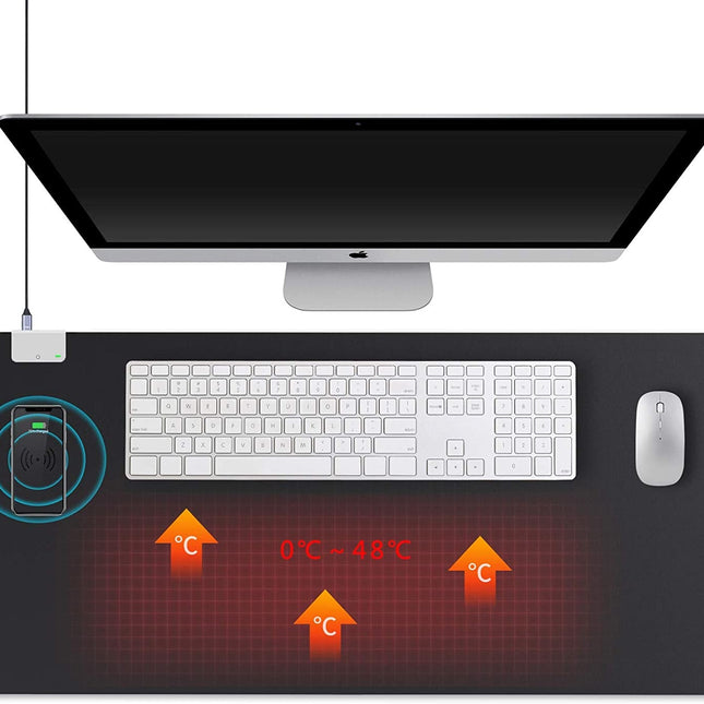 Verwarmde bureaulegger met draadloos laadstation - Verwarminghandel