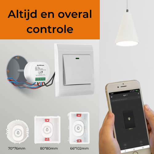 RF Smart Home combi wifi - Enkele schakelaar met draadloze Wifi switch