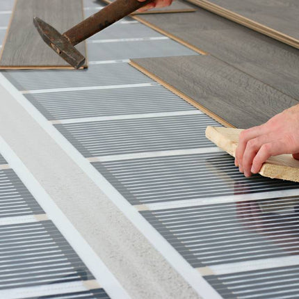 Infrarood Vloerverwarming Compleet - 130 Watt/m² - 100 cm breed - Pakket 10 m²
