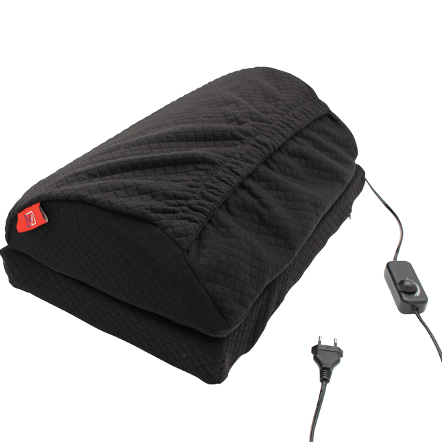 Ergonomisch steunkussen met infrarood verwarming - Zwart - Verwarminghandel
