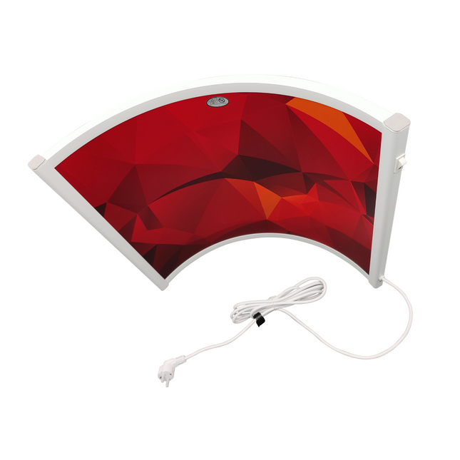 2e kans - Verplaatsbaar Infrarood Paneel "Curved" - Red of Stone