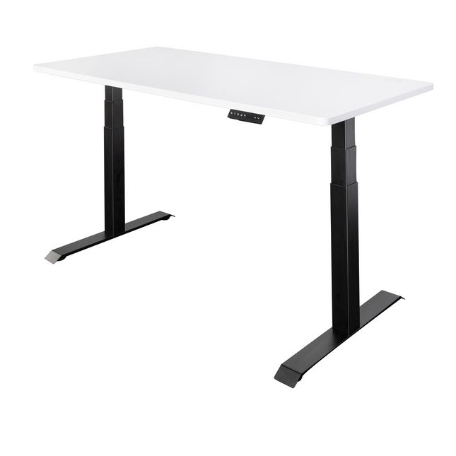 Elektrisch verstelbaar zit-sta bureau inclusief blad naar keuze (160x80) - Zwart frame