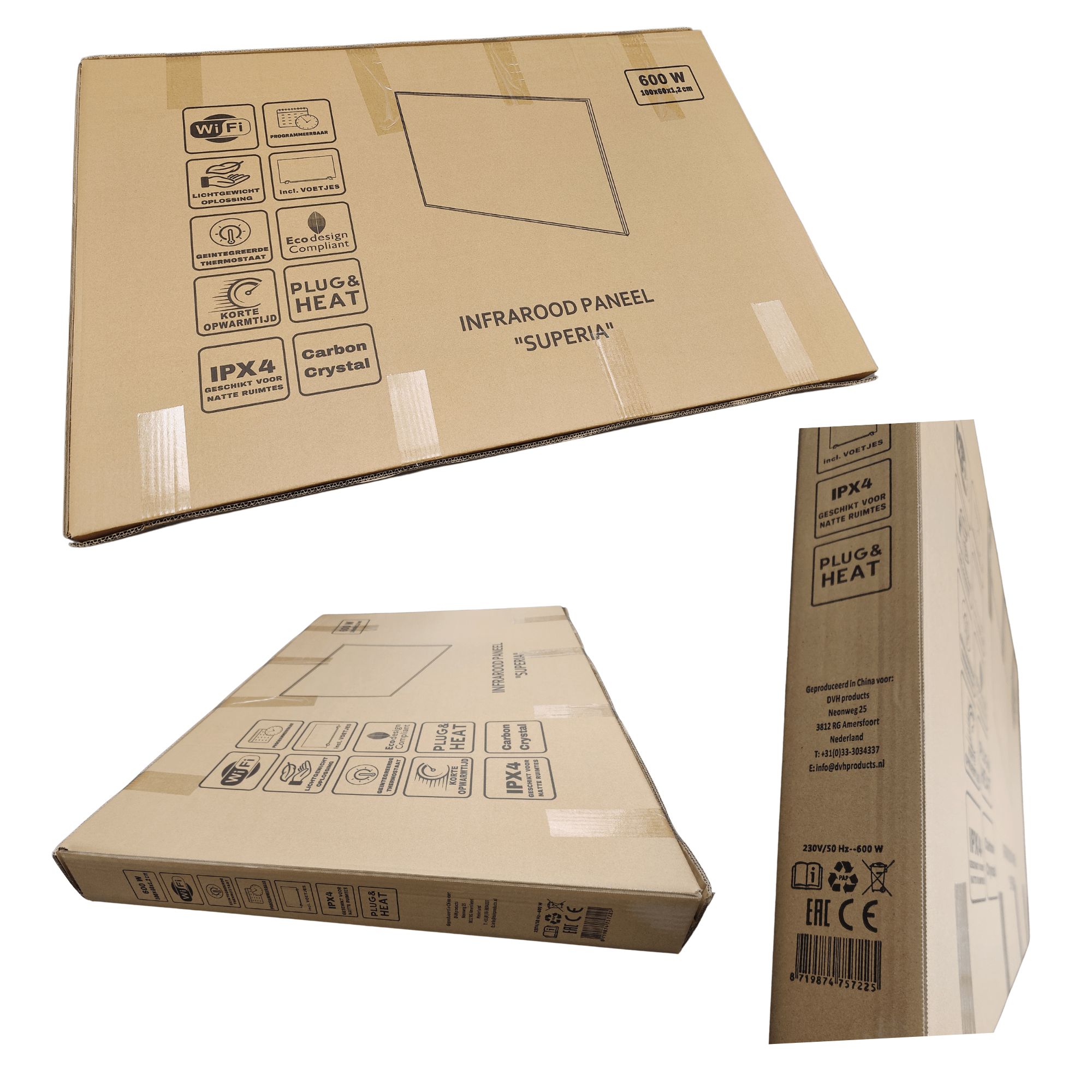 Ecosun infraroodpaneel met korrelstructuur 119X59 600Watt Ecosun infraroodpaneel met korrelstructuur 119X59 600Watt