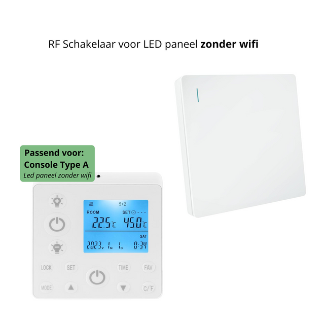 RF lichtschakelaar voor infrarood LED panelen