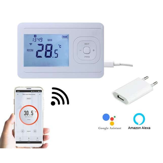 "Echo wifi" Draadloze wifi thermostaat - programmeerbaar