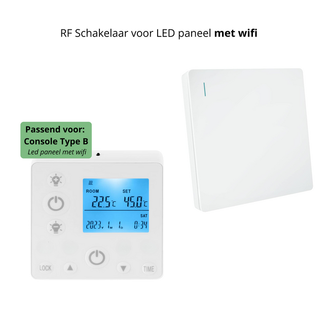 RF lichtschakelaar voor infrarood LED panelen met Wifi