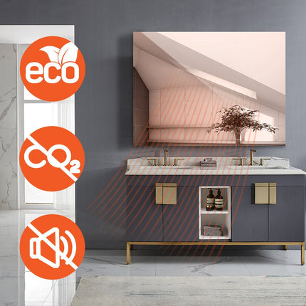 Infrarood Paneel Palermo Spiegel - 60 x 80 cm - 450 Watt - Verwarminghandel