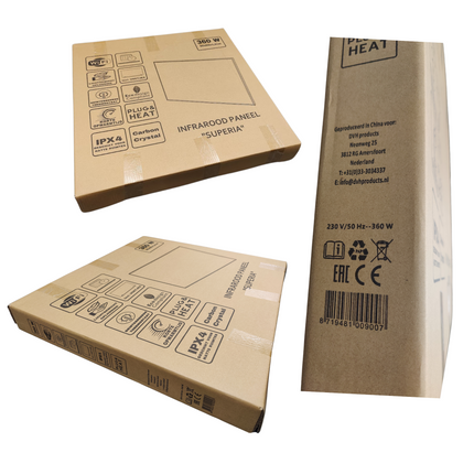 Infrarood Paneel "Superia" 60 x 60 cm - 360 Watt