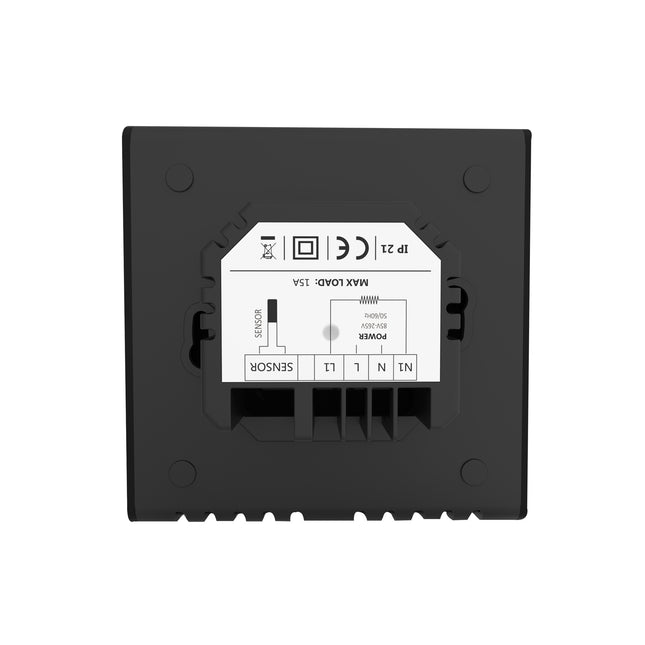 "Calypso-W" Digitale wifi thermostaat - Zwart