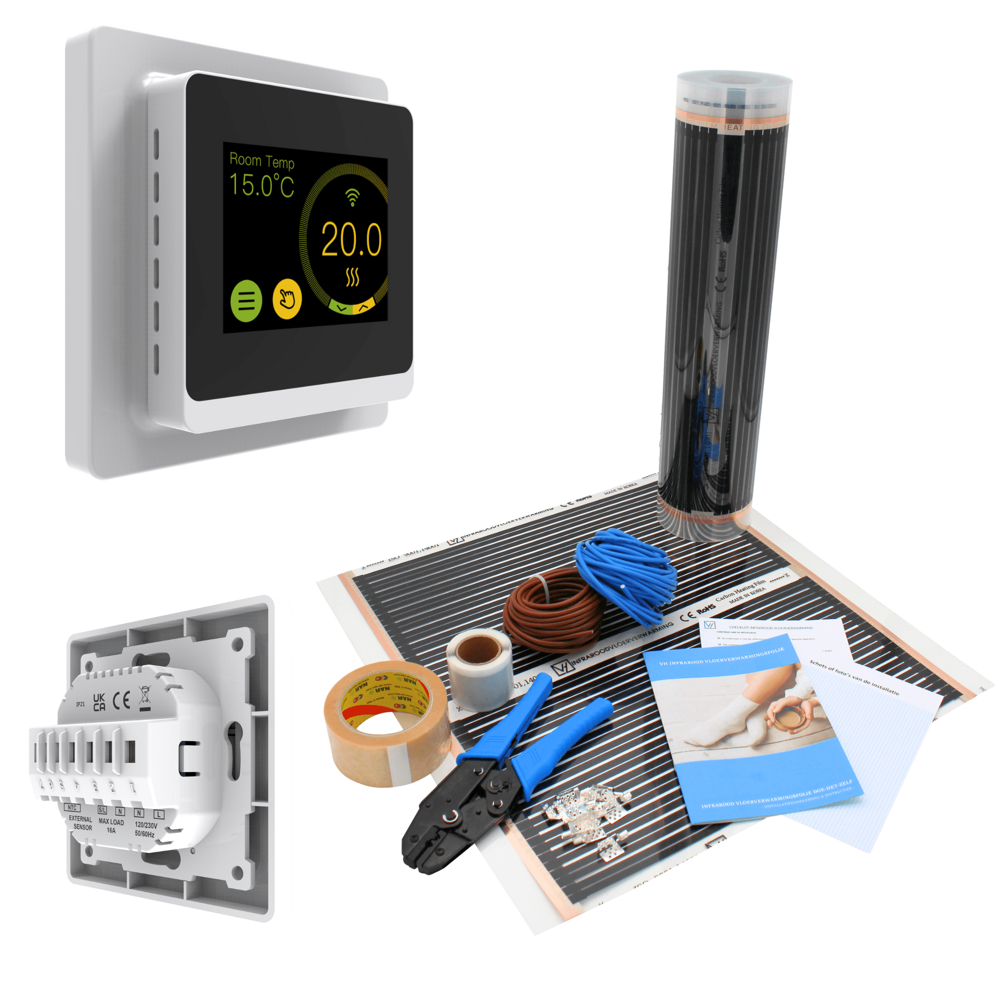 MAGNUM Mat Set 5 m² / 750 Watt Set Vloerverwarming MAGNUM Mat Set 5 m² / 750 Watt Set Vloerverwarming