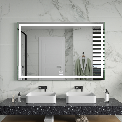 Moderne Badkamer Spiegel  "Ottana" - 80 x 120 cm - LED & Anti-condens