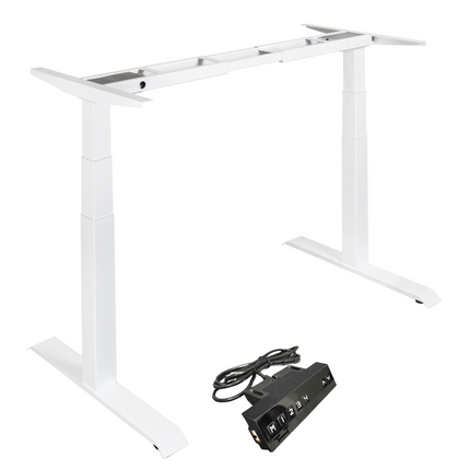 Elektrisch verstelbaar zit-sta bureau frame 200 x 80 cm - Wit