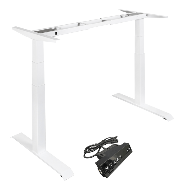 Elektrisch verstelbaar zit - sta bureau frame 200 x 80 cm - Wit - Verwarminghandel